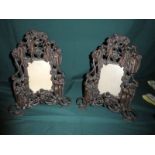 A pair of Coalbrookdale style cast Picture/Photo Frames, depicting dancers in Regency Dress, Cherubs