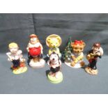 Six Wade Limited Edition Character Figures: Gnasher, Tessie Bear, Christmas Club 1998, Collectus,