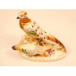 Samson Chelsea porcelain pheasant group 12cm height