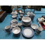 42 Pieces of Denby Pale Blue Tableware