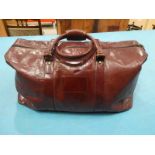 Large brown leather holdall by Ashwood, as new