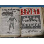 A bound set of copies of Sports Magazines August 1950- April 1952