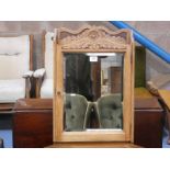 An oak wall mounted Bathroom Cabinet with mirrored Door, early 20th century