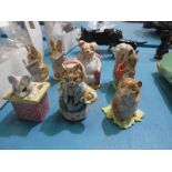 Seven Beswick Beatrix Potter Figures - unboxed