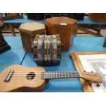 A German Magri Accordion in Wooden Case and a Mandolin