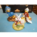 Royal Doulton Fantasia 2000, Noah's Helper, Heart on a String and Showcase White Rabbit