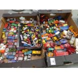 A large selection of 1960s, 70s and 80s playworn Die Cast Vehicles