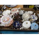 A collection of twelve Vintage and Antique Teapots