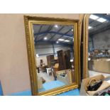 A large gilt frame bevel edge rectangular Wall Mirror 110cm X 78cm overall