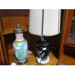 Two Chinese style ceramic base Table Lamps