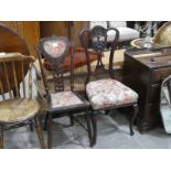 A Victorian mahogany Stand Chair and an Aesthetic style Bedroom Chair