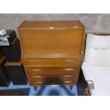 A teak Fall Front Bureau