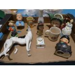 A collection of eleven items of ceramics inc Bairstow, Goebel, Sandland etc