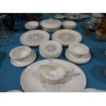 A Mid- Twentifth Century Wedgwood 41 piece part Dinner Service in Forget Me Not design