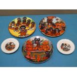 Decorated Plates by Joan Allen inc The Rag Time Boys