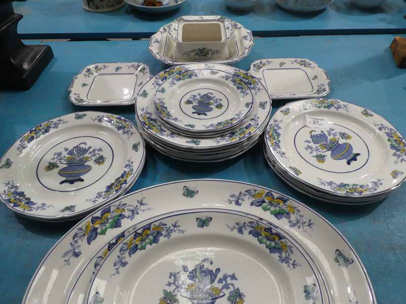 A twenty-three piece part Dinner Service by Burleigh