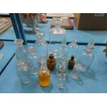 Fourteen Vintage Chemist Bottles of various sizes