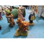 Four Beswick Figures, Cheshire Cat - boxed, Alice, Toad and Mole