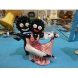 A Carlton Ware Golly novelty Teapot as a Couple Dancing