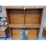 Two Bookcases with sliding glass fronts