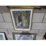 After David Parry, a signed limited edition Print of a Barn Owl and a Map of Rimington