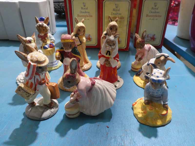 Eleven Royal Doulton Bunnykins Figures - boxed