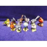 Ten Beswick pottery model British Birds