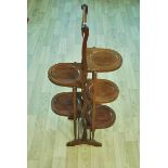 An Edward VII mahogany folding Cake Stand 92.5cm height