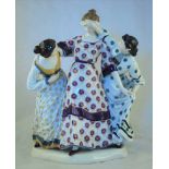 Late 19th century Meissen Figure of three young ladies by Theodore Eichler (1868 - 1946) 'Parlour