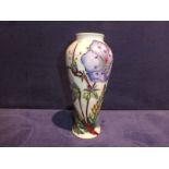 A rare modern Moorcroft Pottery Baluster Vase, tubeline decorated in the Meadow Cranesbill