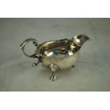 A George II hallmarked silver bachelors Sauce Boat, London 1741, maker unknown, 3 1/4oz