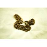 A 9ct gold rope twist necklace 13.5g
