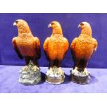 Three Beswick Beneagles Liquor Bottles modelled as Golden Eagles, 75.7cl, one empty