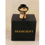 A Moorcroft miniature baluster vase in the Trefoil pattern, 5.5cm H boxed