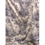 Large king sized shaped bumph filled Bedspread in Bonheur de jour pattern