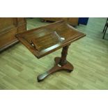 Mahogany Invalid Table by Carter of London for over bed or as a Music Stand, Victorian