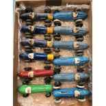 A collection of play worn vintage Dinky Toys inc 3 x Cooper Bristol 23G, 2 x Cooper Bristol 233, a