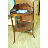 Mahogany Wash Stand with spode Italian Blue bowl