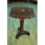 William IV Tilt top table in mahogany shaped form