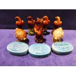 Four Peter Thompson Beneagles Golden Eagle Whisky Decanters, two empty, a pair of Flying Haggis,