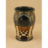 A Moorcroft Pottery vase of bulbous tapering form in the Jumeirah pattern by Beverley Wilkes,