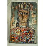 George Garson (1930 - 2010) a large devotional Mosaic Head and Shoulders signed and dated 1966