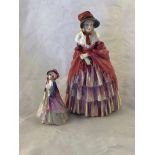 Royal Doulton the Victorian Lady HN727, together with The Paisley Shawl, M4, both 1930's (2)