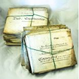 A collection of 19th century velum indentures and other documentation