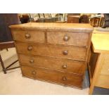 A satinwood bedroom chest of two over three drawers
