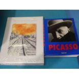 Two books, Picasso by Warnke and Walther and Bob Dylan, The Drawn Blank series