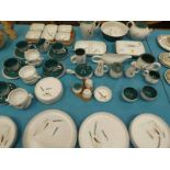 A Burleigh Art Deco Balmoral pattern part tea service and a court china part tea service A Denby