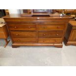 A large Georgian style mahogany effect chest of six drawers to match previous lot and lot 213