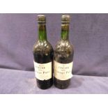 Two bottles of Taylor's 1970 vintage port, bottled 1972
