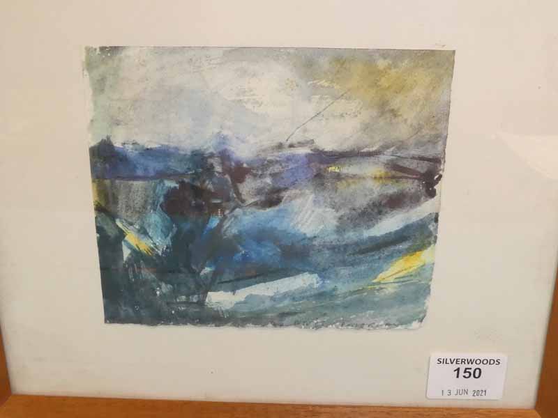 David Barker (20th Century) a pair of small abstract watercolours signed bottom right